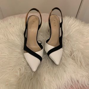 Black and white Zara heels